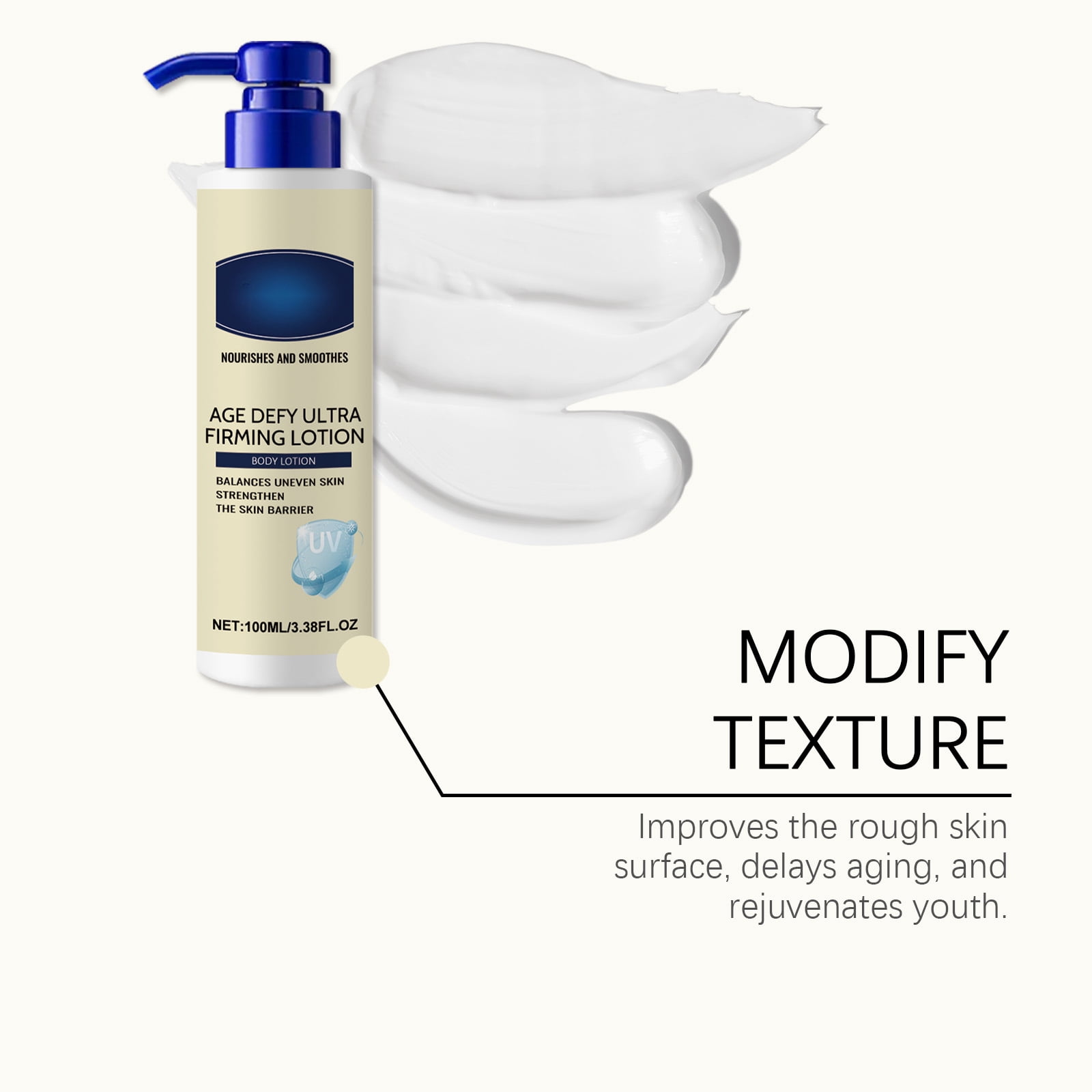 Alvantor Age Deep Ultra Firming Body Lotion with Niacinamide and Hyaluronic Acid - Hydrating Skin Tightening Cream for Dry Saggy Skin, 3.38 fl oz