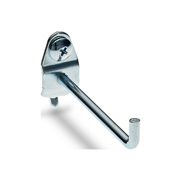 Triton Products 2-3/4 inch Single Rod Steel Pegboard Hook, 90-Degree Bend, 10pk