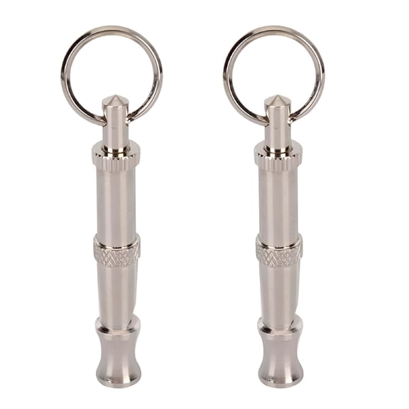BESTSKY 2Pcs Metal Dog Whistle Ultrasonic Sound Whistle Big Dog Puppy Training Accessories