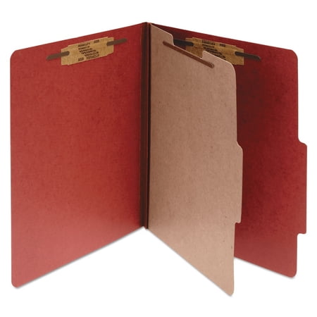 ACCO A7015034 2 in. Expansion Pressboard Letter Size 4-Fastener Classification Folders – Earth Red Exterior (10/Box)