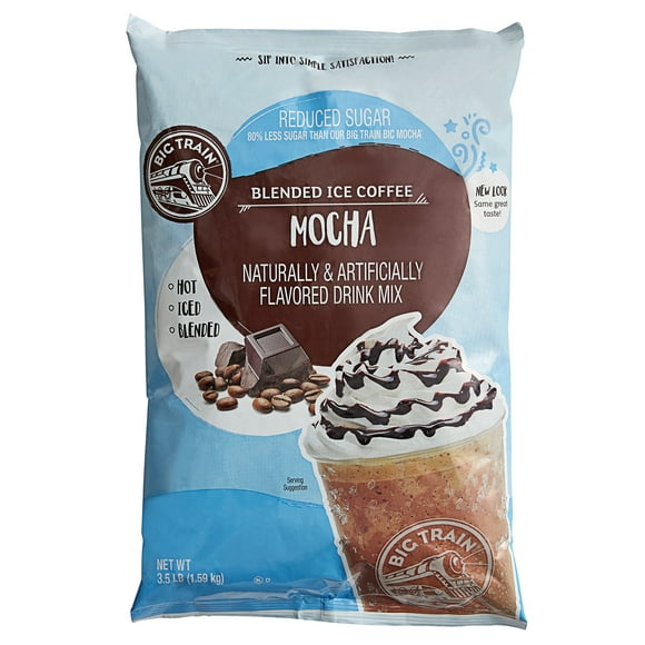 Big Train 3.5 lb. Reduced Sugar Mocha Blended Ice Coffee Mix