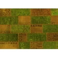 thumbnail image 1 of Ahgly Company Machine Washable Indoor Rectangle Patchwork Yellow Transitional Area Rugs, 5' x 7', 1 of 4