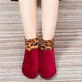 thumbnail image 5 of Visland Women Slipper Socks, Fashion Casual Leopard Soft Cozy Double Layer Thicken Plush Lining Winter Feet Warmer Floor Ankle Socks for Daily Wear, 5 of 8