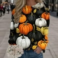 thumbnail image 1 of ICHUANYI Liquidación Halloween Moda Mujer Cuello Redondo Impreso Manga Larga Sudaderas Sin Capucha ICHUANYI WER202308231162, 1 of 4