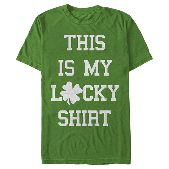 Men's Lost Gods St. Patrick's Day This is my Lucky Shirt Graphic Tee Kelly Green Large