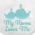 thumbnail image 4 of Inktastic Nanna Loves Me Grandchild Whale Boys or Girls Baby Bib, 4 of 4