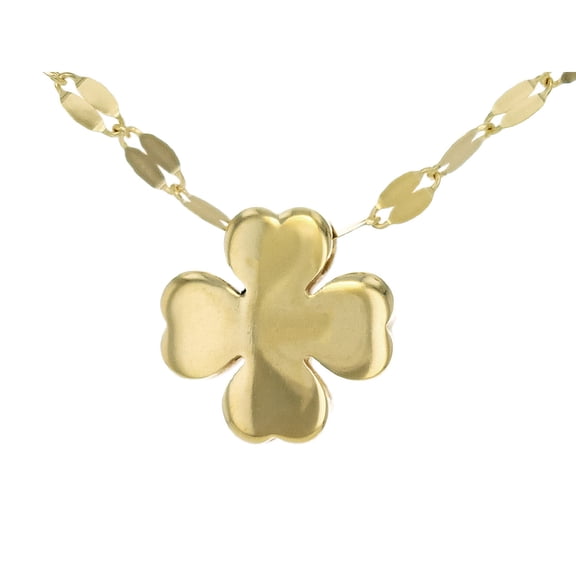 JTV 10K Yellow Gold Pendant Clover 18 Inch Necklace