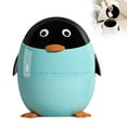thumbnail image 1 of Oliegs Heated Blanket Cartoon Penguin Plastic Trash Can With Lid Bedroom Large Capacity Wastebasket Storage Container For Home Kitchen Dressing Off Ice Kids Bedroom Chocolate, 1 of 5