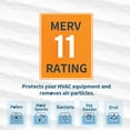 thumbnail image 3 of SNAPZY 110 Replacement Filter Compatible with AprilAire Air Purifier Models 1110 113, Merv 11 Whole House Furnace Filters Size 16x20x4, 2-Pack, 3 of 6