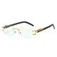 thumbnail image 1 of Typpkmm Fashion Rectangular Sunglasses Men Women Cheetah Brand Designer Rimless Cool Vacation Sun Glasses, 1 of 7