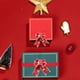 thumbnail image 4 of Caja de Regalo con Lazo de Cinta de Terciopelo Blanco y Ribete Navideño., 4 of 6