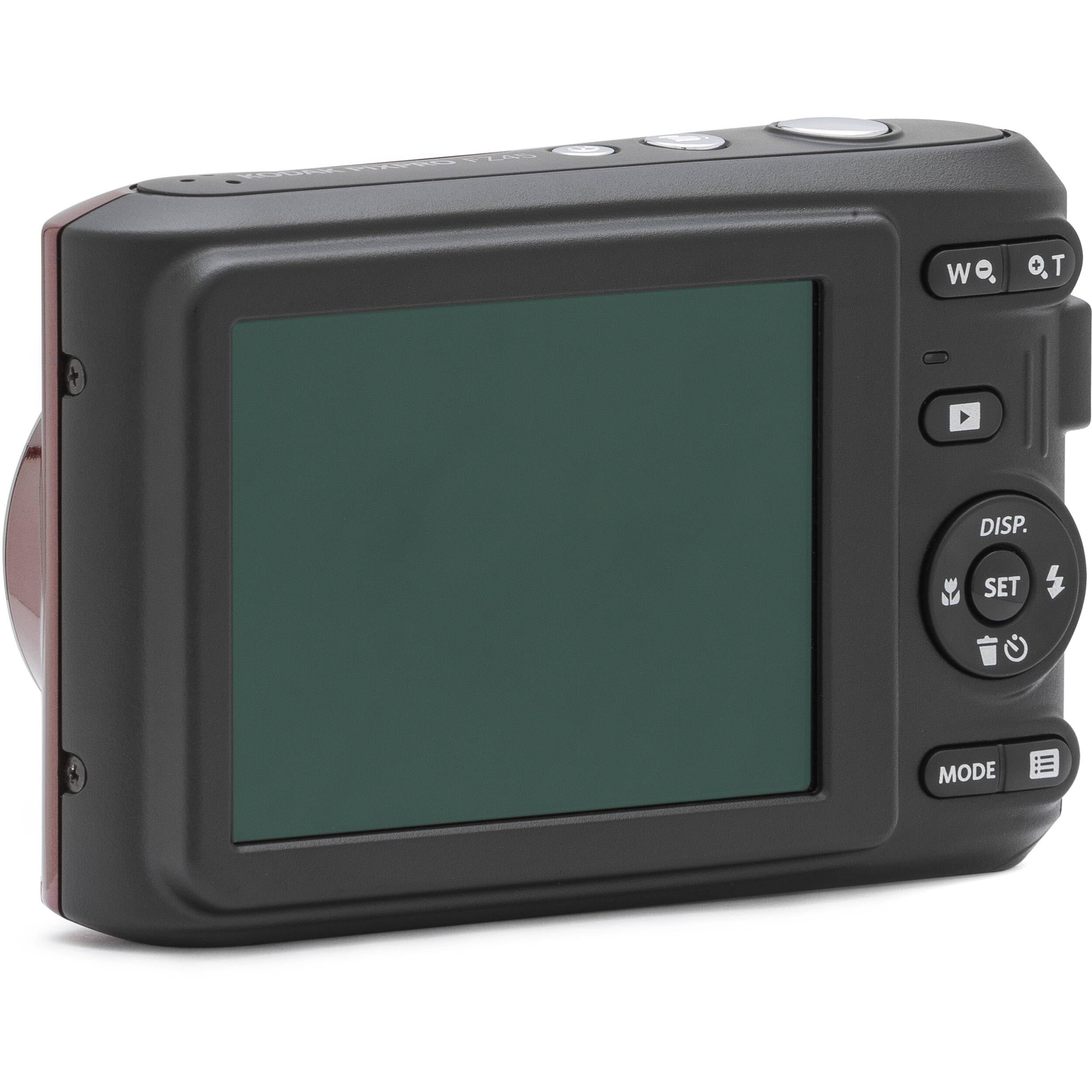 Kodak PIXPRO FZ45 16MP Digital Camera 4X Optical Zoom 27mm Wide Angle 1080P Full HD Video 2.7" LCD Camera Red + 64GB Card and Reader + Case + Memory Wallet + Tripod + Cleaning Bundle