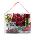 thumbnail image 1 of Traditional Bow Ribbon Kit, Red, Gold & Green, 18 Bows & 72 ft by Holiday Time, 1 of 9