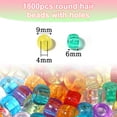 thumbnail image 2 of Cuentas de 9 mm para hacer joyas, cuentas de poni multicolores para trenzas de cabello, pulseras, cuentas para hacer joyas, llaveros para trenzas de cabello, aproximadamente 1800 piezas, 2 of 7