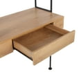 thumbnail image 5 of Home Furniture Lean Industrial Desk In Black Painted Steel, Wood And Brown, 5 of 7