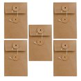 thumbnail image 4 of 5pcs Vintage Kraft Paper Envelopes with String Tie Closure Small Square Envelopes for Cards for Office Use and Wedding Invitations, 4 of 9
