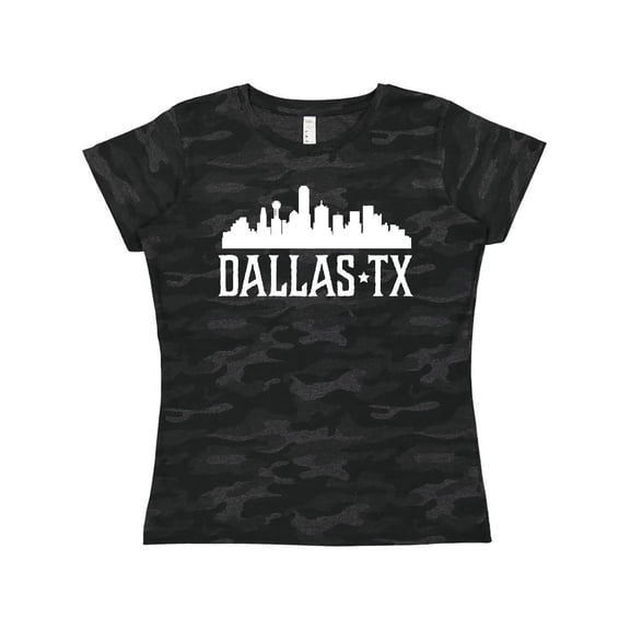 Inktastic Dallas Texas Skyline TX Cities Women's T-Shirt