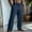 Blue, variant on Juslio Linen Pants Mens Pants Wide leg With Pockets Solid Color Drawstring Elastic Waist Casual Work Beach