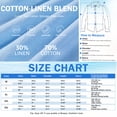thumbnail image 3 of Linen Shirts for Men Casual Button Down Long Sleeve Shirt Solid Beach Breathable Cotton Linen Shirts, 3 of 9