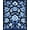 Blue, Pattern 1, variant on ODIKA 4'x6' Machine Washable Non-Slip Area Rug, Geometric Floral Hallway High Traffic Rug, Blue, 204938