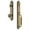 Vintage Brass, variant on Grandeur Arccgrwin_Esetd_Na Arc Solid Brass Rose Dummy Full Plate "C" Grip Handleset -