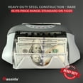 thumbnail image 4 of Cassida Tiger UV Bill Counter with Counterfeit Detection, 1300 Bills/Minute, Grey, 4 of 7