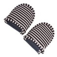 thumbnail image 4 of Pantoufles Pliables Réutilisables en Coton Doux pour Intérieur (Femme Rayures Café), 4 of 22
