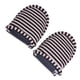 thumbnail image 4 of Zapatilla antideslizante de algodón suave para interiores, reutilizable, portátil, de viaje (rayas de café para mujer), 4 of 5