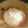 thumbnail image 5 of Cutypet Cat Basket, Cutypet Cat Basket Bed, Cats Toy Baskets, Handwoven Cotton Rope Cats Bed, Teasing Ball, for Small & Large Dog (Brown, Large), 5 of 9