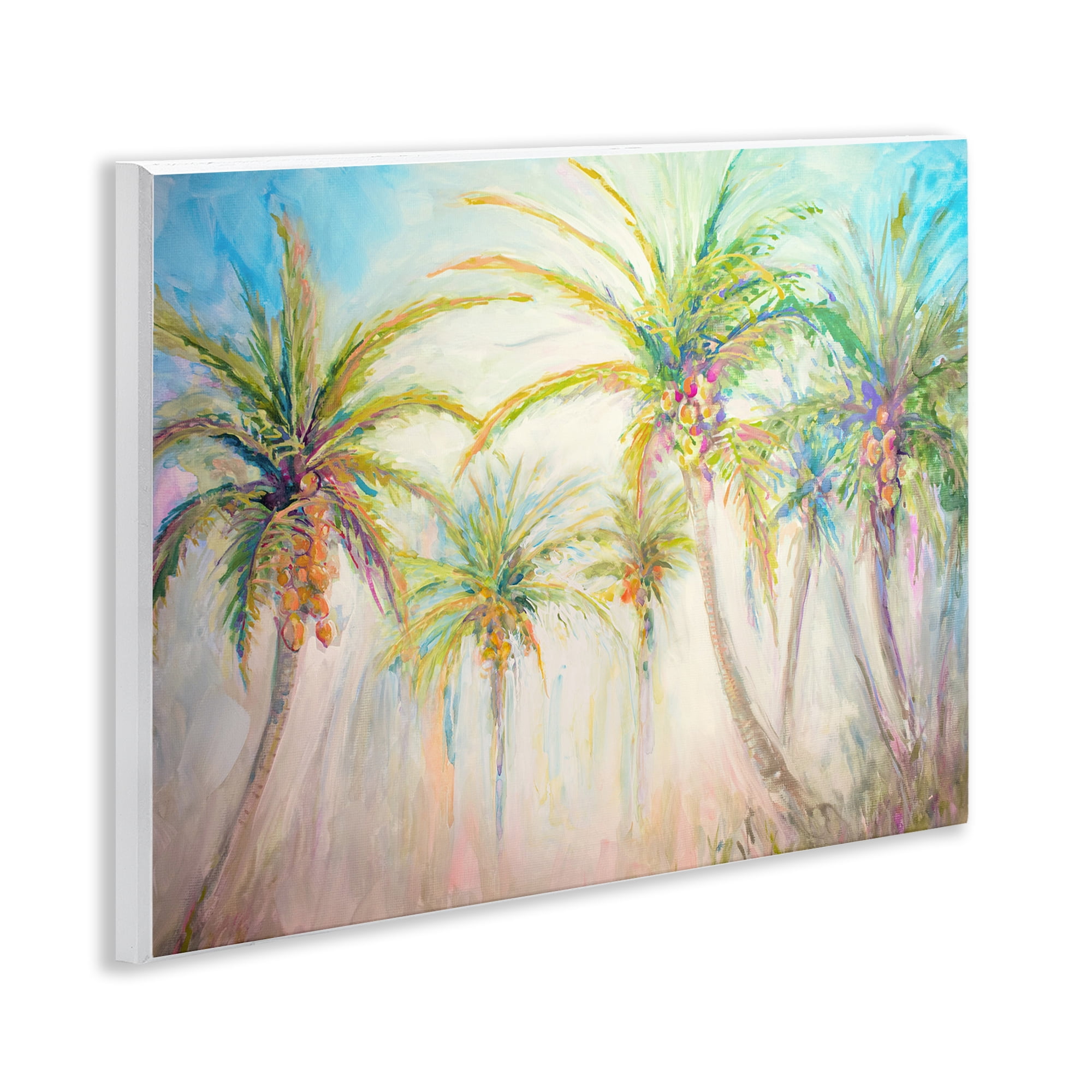 Stupell Industries Swaying Palms Abstract Botanical & Floral Painting Unframed Art Print Wall Art, 14 x 11