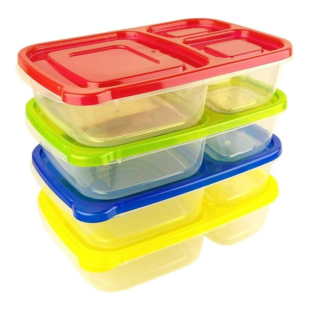 Green Direct 3-Compartment Lunch Boxes Meal Prep Containers / Food ...