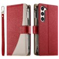 thumbnail image 3 of Funda cartera GANGXUN para Samsung Galaxy S23 Plus , cuero PU con tarjetero, cremallera, correa de mano, soporte y protección 761°, 3 of 6