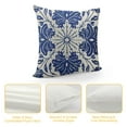 thumbnail image 4 of PRATYUS Navy Blue Ethnic Boho Pillow Covers 20 X 20 Inch Bohemian Carpet Style Vintage Navy Flower Print Decorative Throw Pillows Outdoor Square Cushion Case Farmhouse Decor for Home Sofa Bed, 4 of 5