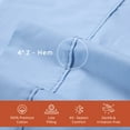 thumbnail image 4 of Loomsnest 4 Piece Full Size Bed Sheets Set, Cool & Crisp Percale, 100% Cotton Sheets, Deep Pockets, Light Blue, 4 of 9