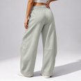 thumbnail image 4 of Womens Barrel Sweatpants, Baggy Wide Leg Lounge Pants Drawstring Elastic Waist Soft, 4 of 5