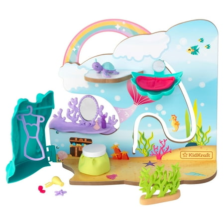 KidKraft Rainbow Dreamers Wooden Waterfall Grotto Dressing Room Play Set