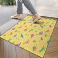 thumbnail image 4 of Yellow Dinosaurs Palms Pattern Door Rugs,Washable Non Slip Door Mats Indoor,Decorative Door Mats,Entry Mat Indoor for Entrance,Bedroom,Kitchen,Bathroom,17"x30", 4 of 6