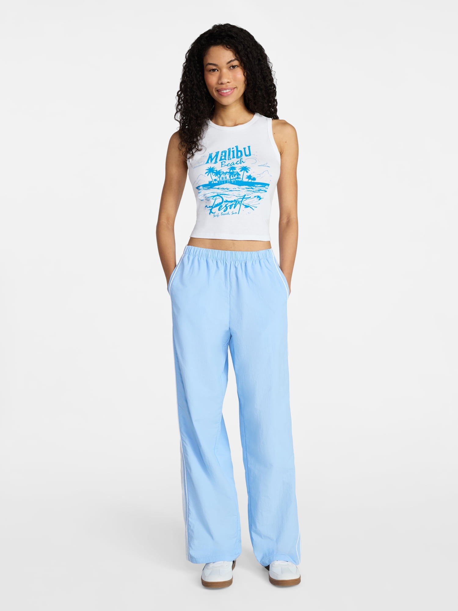 No Boundaries Side Stripe Track Pants, 30.5'' Inseam, Women's XXS-XXL