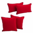 thumbnail image 2 of Blazing Needles Double-corded Solid Twill Throw Pillows with Inserts (Set of 4), 2 of 2