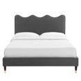 thumbnail image 5 of Modway Current Performance Velvet Full Platform Bed in Charcoal, 5 of 9