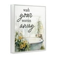 thumbnail image 4 of Wash Worries Away Sunlit Bath White Framed Giclee Art, design by Lettered and Lined, 4 of 9