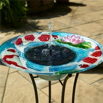 Koi Pond Solar Birdbath