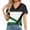 Green-2PopA34, variant on Womens Casual Geometric Print Tops Crewneck Short Sleeve T Shirts Fashion 2024 Spring Summer Loose Fit Shirts ,Wine-9 L