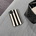 thumbnail image 5 of Black White Striped Phone Case Compatible with iPhone 13 Pro Max Stylish Stripes Print Chic Retro Aesthetic Full Protective Slim Fit Glossy Soft Girly Never Faded 13promax 6.7" Cover, 5 of 9