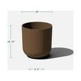 thumbnail image 3 of Veradek Pure Series Kona 10" Plastic Planter - 2-Pack Espresso, 3 of 9