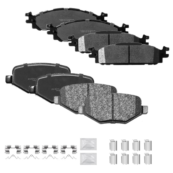 ACB ZONE 8PCS Ceramic Brake Pads for Ford Explorer Flex Taurus Lincoln MKT MKS, Front & Rear(D1508, D1377)
