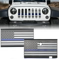 thumbnail image 2 of Xprite Mesh Grille Insert with Law Enforcement Blue Stripe For JK 2007-2018 Jeep Wrangler Stock Grille, 2 of 8