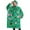 Green Christmas Snowman, variant on Oversized Wearable Blanket Hoodie,Green Christmas Snowman Pattern Sherpa Blanket Hoodie with Super Pockets,Super Warm Fuzzy Pullover for Women & Men