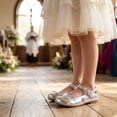 thumbnail image 5 of Girls Mary Jane Dress Shoes, Sparkly Flower Princess Shoes for Wedding & Party, 5 of 6