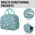 thumbnail image 6 of Womens Blue Dinosaurs Skeletons Pterosaurs Pattern Lunch Box for Work,Insulated Lunch Bag for Women,Loncheras Para Mujer,Leakproof Adult Lunch Bag for Work,Beach,Travel,Picnic,Camping, 6 of 7